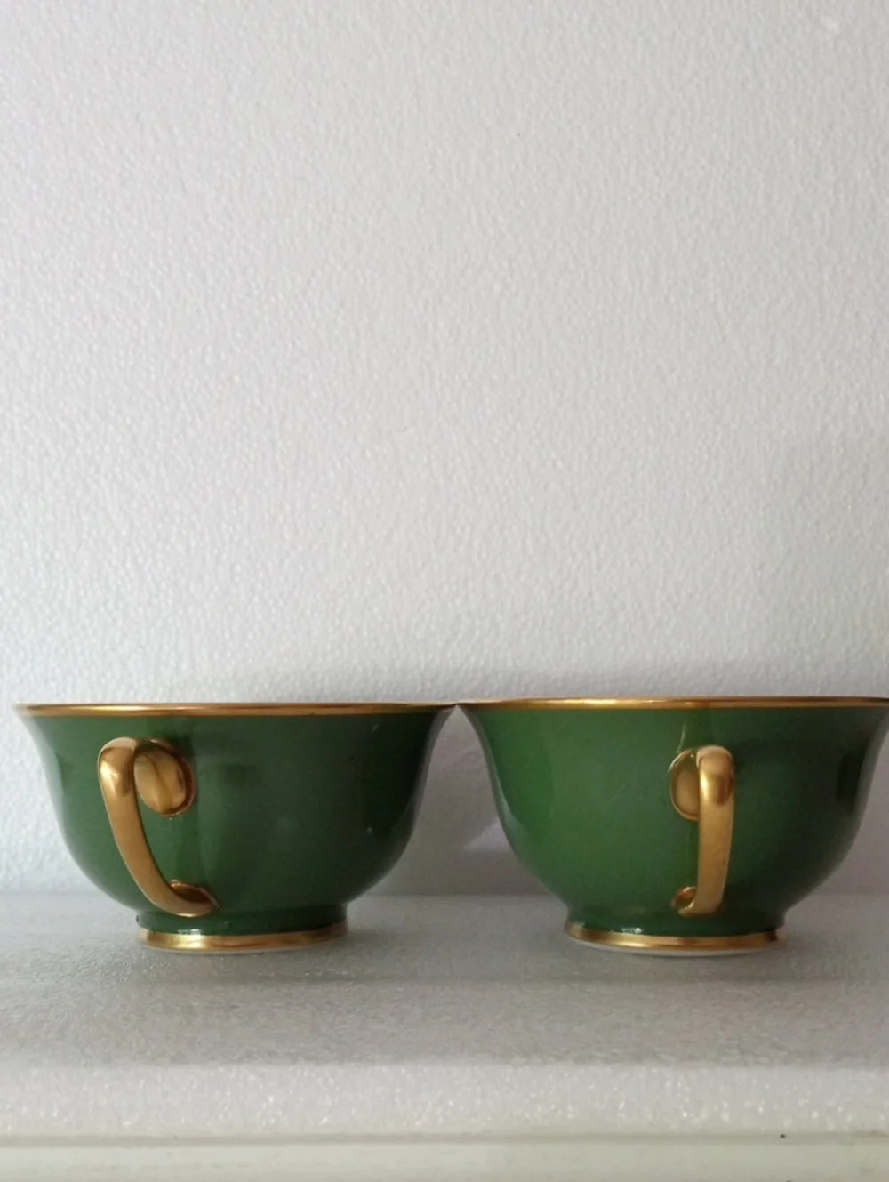 Royal Jackson Countess Madison Jade Green Set of two Teacups and saucers